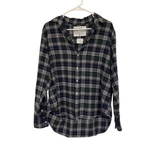 FRANK & EILEEN “Eileen” Tartan Plaid Long Sleeve Button-Up Cotton Shirt Sz M